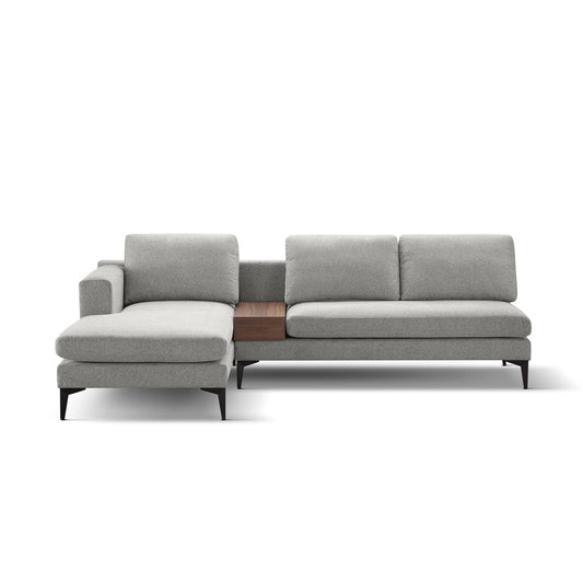 2 - Piece Upholstered Sectional L-shape Sofa - Gray